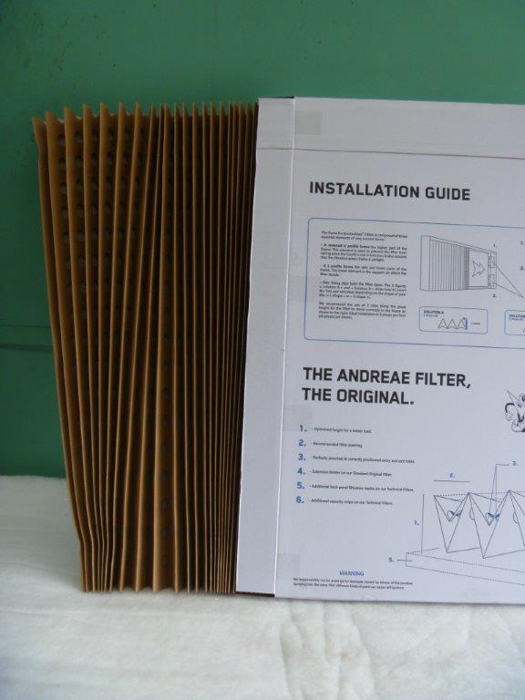 Andreae High Efficiency Cardboard Exhaust Filter 900mm x 9.2m Box