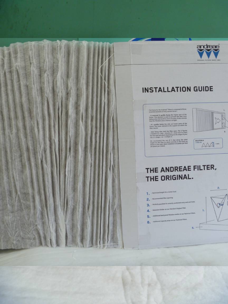 Andreae High Efficiency Cardboard Exhaust Filter 900mm x 9.2m Box